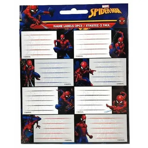 Undercover Zestaw naklejek etykiet na zeszyt spider-man 16 st