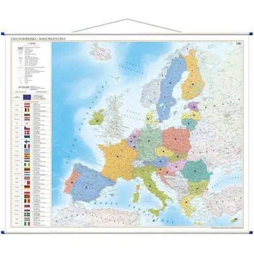 Unia Europejska mapa ścienna polityczna, 1:4 500 000