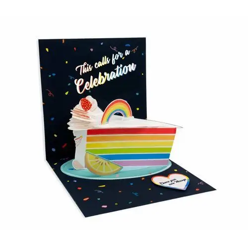 Up with paper Karnet przestrzenny, 1413, rainbow cake