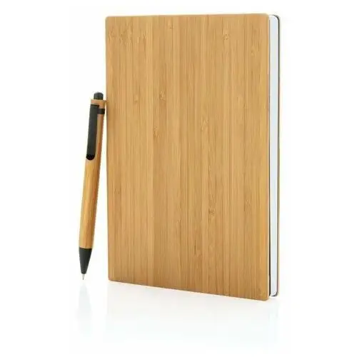 Upominkarnia Bambusowy notatnik a5 z bambusowym długopisem