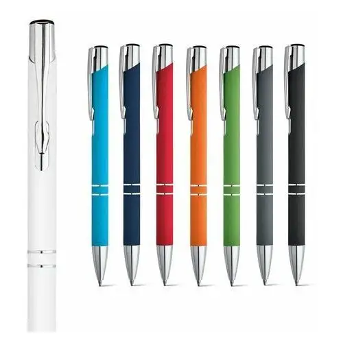 Beta soft. aluminiowy długopis o gumowym wykończeniu Upominkarnia