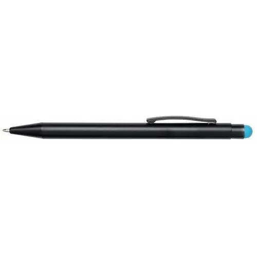 Upominkarnia Długopis aluminiowy black beauty, czarny, jasnoniebieski