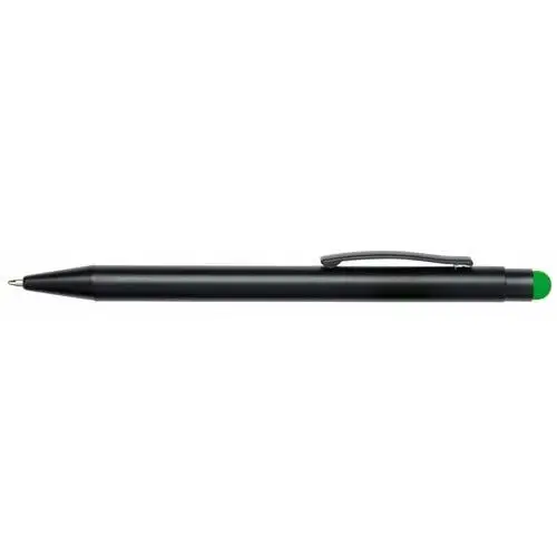 Długopis aluminiowy BLACK BEAUTY, czarny, zielony