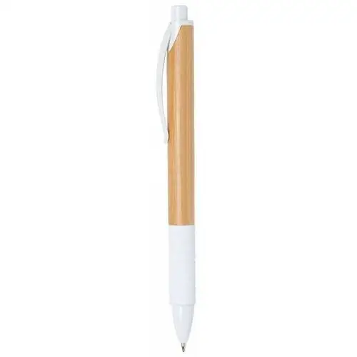 Upominkarnia Długopis bamboo rubber, biały, brązowy