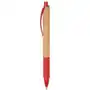 Długopis BAMBOO RUBBER, brązowy, czerwony, kolor brązowy Sklep