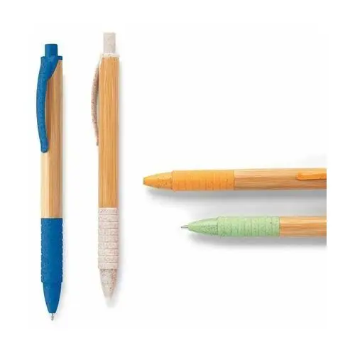 KUMA. Bambusowy długopis z antypoślizgowym klipsem