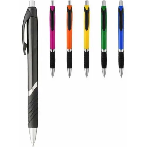 Upominkarnia Solidny, kolorowy długopis turbo z gumowym uchwytem