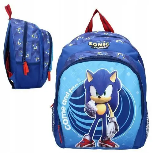 Vadobag Plecak Szkolny Dziecięcy Z Kieszenią Sega Jeż Sonic Supreme Power