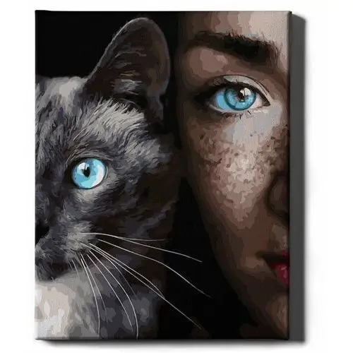 Varmacon Malowanie po numerach, 40x50 cm - niebieskie oczy / oh-art