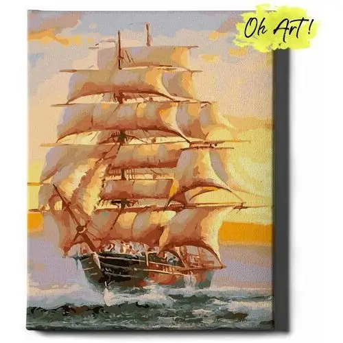 Varmacon Malowanie po numerach, 40x50 cm - statek na morzu