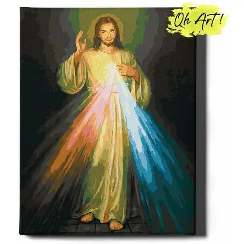 Malowanie po numerach NA RAMIE, 40x50, Postać Jezusa