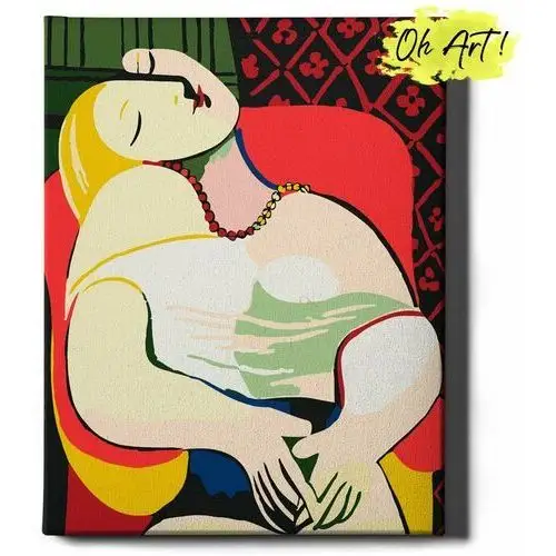 Varmacon Obraz malowanie po numerach 40x50 cm / dziewczyna na kanapie / oh art