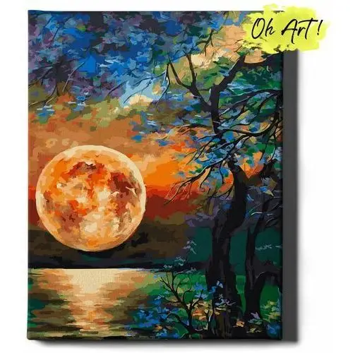 Obraz malowanie po numerach 40x50 cm / pełnia księżyca / oh art Varmacon