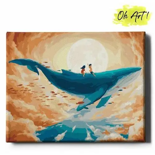 Obraz Malowanie Po Numerach 40X50 cm / Wieloryb W Chmurach / Oh Art
