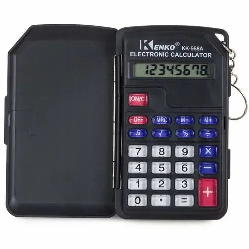 Verk group Kalkulator kieszonkowy 8 cyfr brelok składany etui