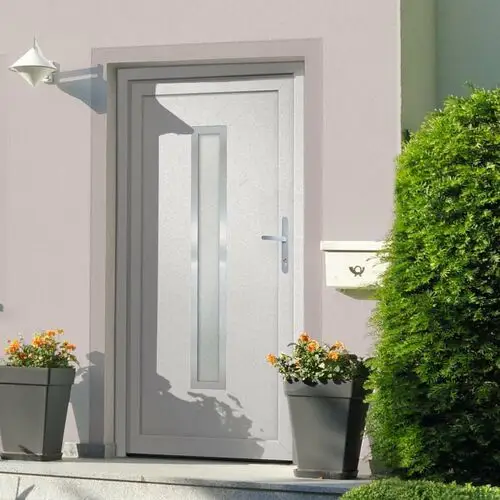 Drzwi wejściowe, białe, 108x208 cm, pvc Vidaxl