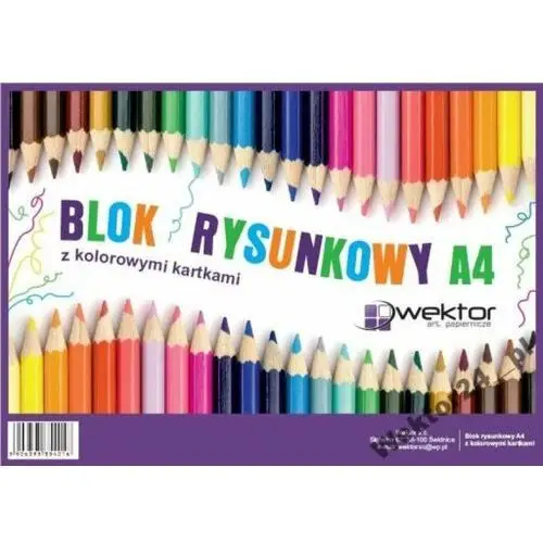 Wektor Blok rysunkowy, a4, kolorowy