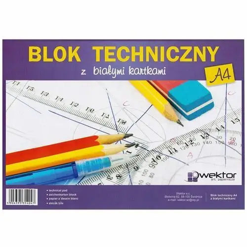 Wektor Blok techniczny biały a4 047