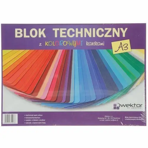 Blok techniczny kolorowy a3 078 Wektor