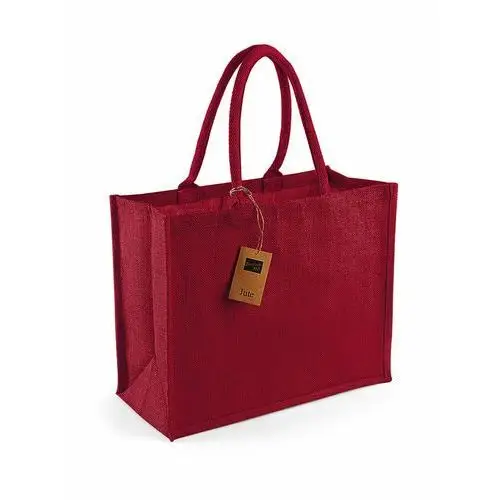 Eko torba z juty na zakupy, duża xl, w407, Westford Mill, czerwona