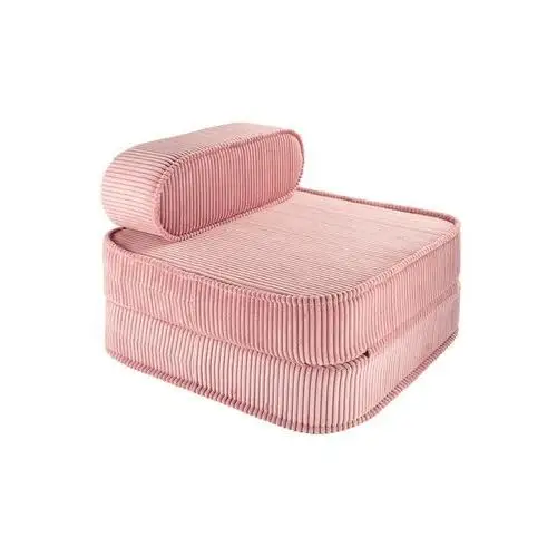 Wigiwama, fotel rozkładany ze sztruksu Pink Mousse