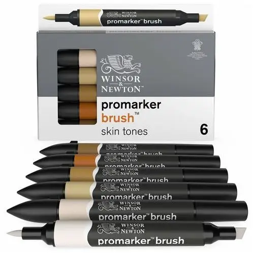 Winsor&newton, zestaw markerów profesjonalnych, pro brush, 6 sztuk Colart international s.a