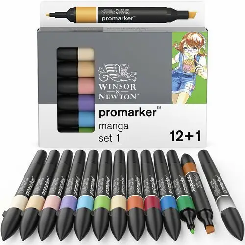 WINSOR&NEWTON ZESTAW PROMARKERÓW 12+1 kolorów MANGA SET 1