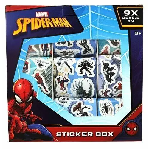 Naklejki Spider-Man Marvel - 9 rolek w pudełku