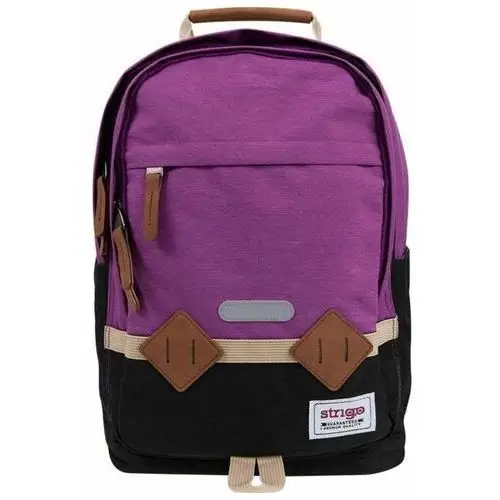 Plecak szkolny dla chłopca i dziewczynki fioletowy Strigo dwukomorowy