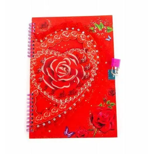 Xq Duży zeszyt notes pamiętnik róże różne wzory