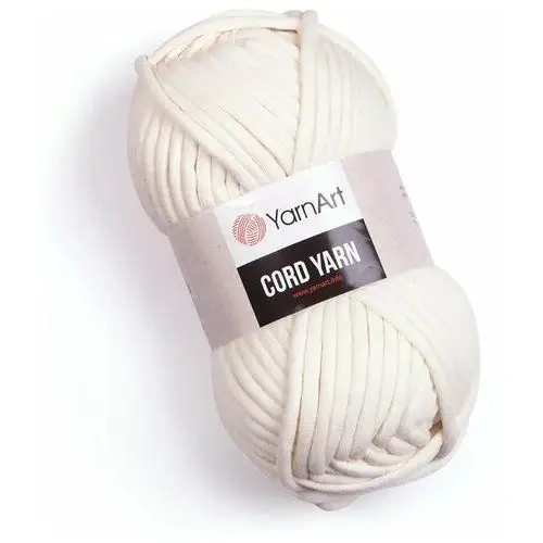 Yarnart Włóczka tunelowa mini marshmallow cord yarn nr 752 kremowy, 250g