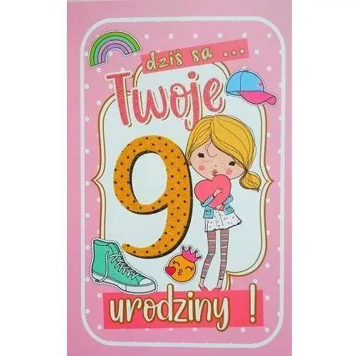 Kartka na 9 urodziny dla dziewczynki 2K82