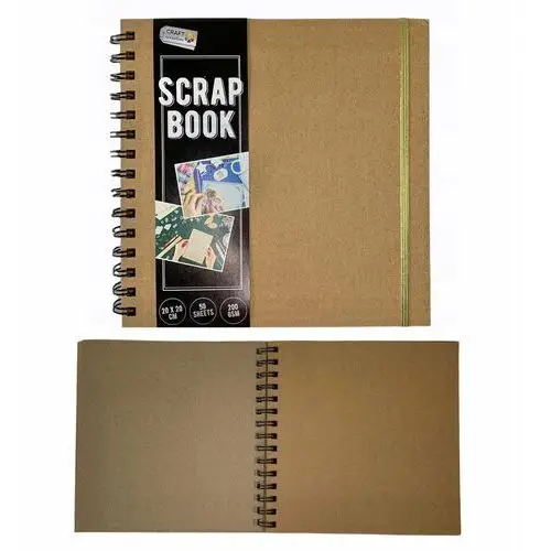 Album do scrappingu scrapbooking ozdobny brązowy 20 x 20 cm 50 kart 200 gsm Zdtrading