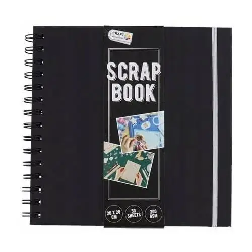 Zdtrading Album do scrappingu scrapbooking ozdobny czarny 20 x 20 cm 50 kart 200 gsm