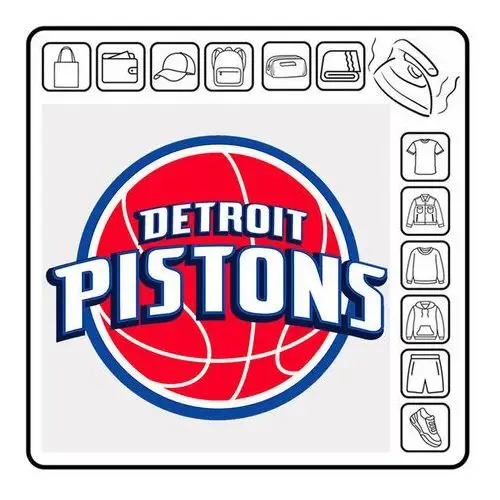 Naprasowanka detriot pistons koszykówka sport termo naklejka basketball