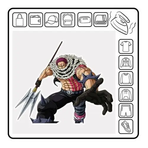 Zebra Naprasowanka katakuri termo naklejka one piece pirat anime manga 1