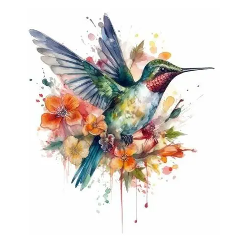 Naprasowanka Kolibry ptak sztuka art 10