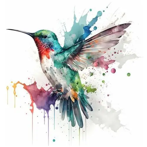Naprasowanka Kolibry ptak sztuka art 12