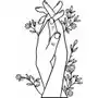 Zebra Naprasowanka kwiaty linii termo naklejka na odzież Sklep