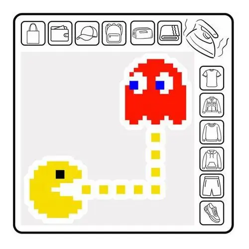 Naprasowanka pixel pac man termo naklejka gry video games