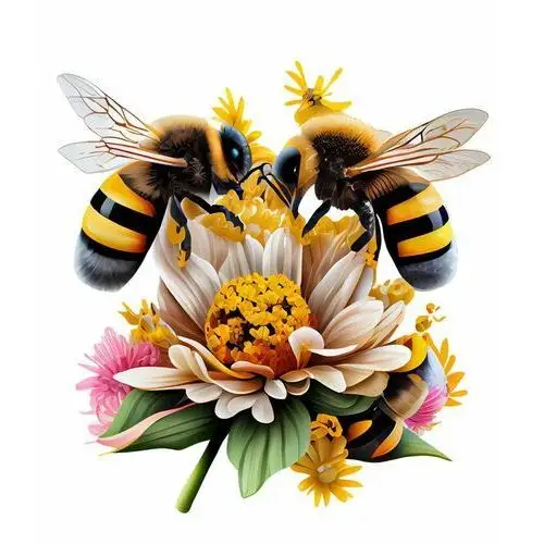 Naprasowanka Pszczoła kwiaty miód art 9
