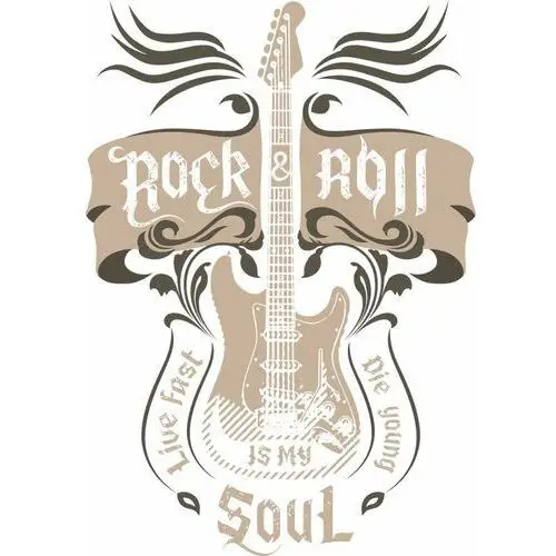Naprasowanka Rock & Roll Muzyka 3 Na Odzież