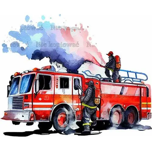 Naprasowanka Samochód pożarniczy strażacy 2