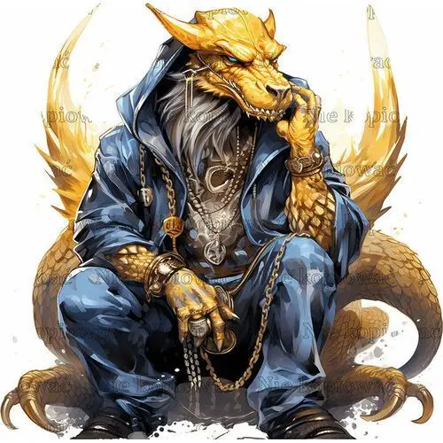 Naprasowanka Smok hip hop rock n roll dragon 1