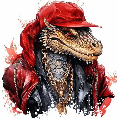 Naprasowanka Smok hip hop rock n roll dragon 17