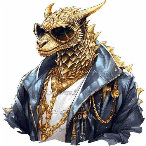 Naprasowanka smok hip hop rock n roll dragon 5 Zebra