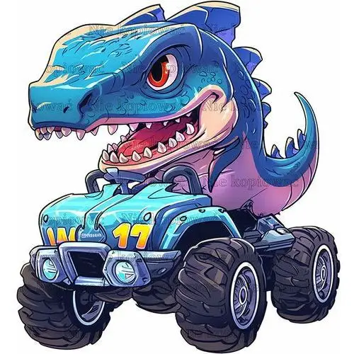 Naprasowanka T-Rex dinozaur monster truck 1