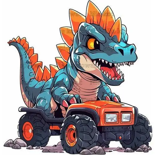 Zebra Naprasowanka t-rex dinozaur monster truck 2