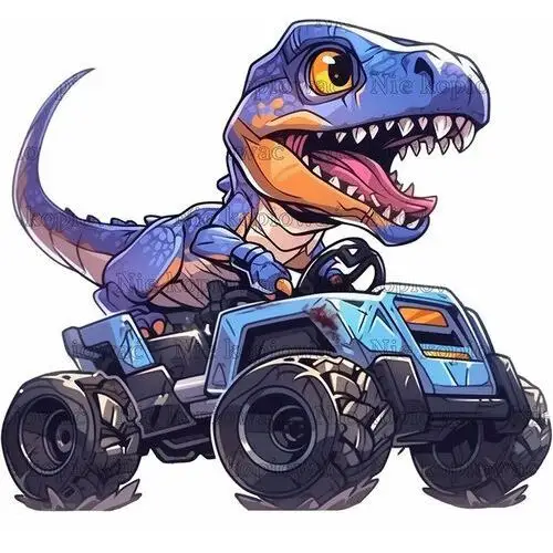 Naprasowanka t-rex dinozaur monster truck 4 Zebra