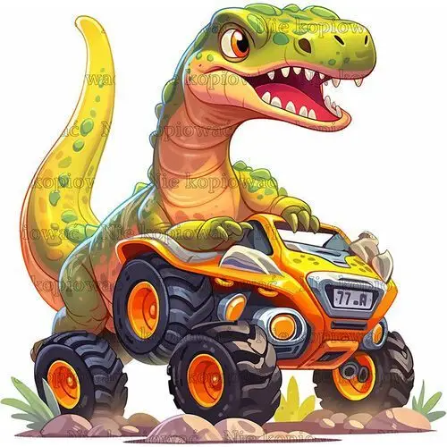 Naprasowanka t-rex dinozaur monster truck 6 Zebra